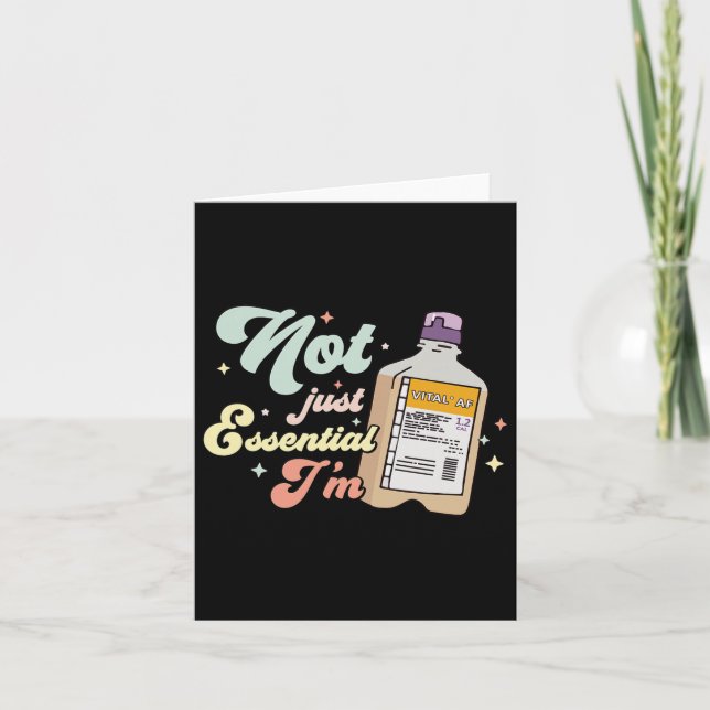 Vital Af Funny Nurse Dietician Rd Rn Critical Care Card (Front)