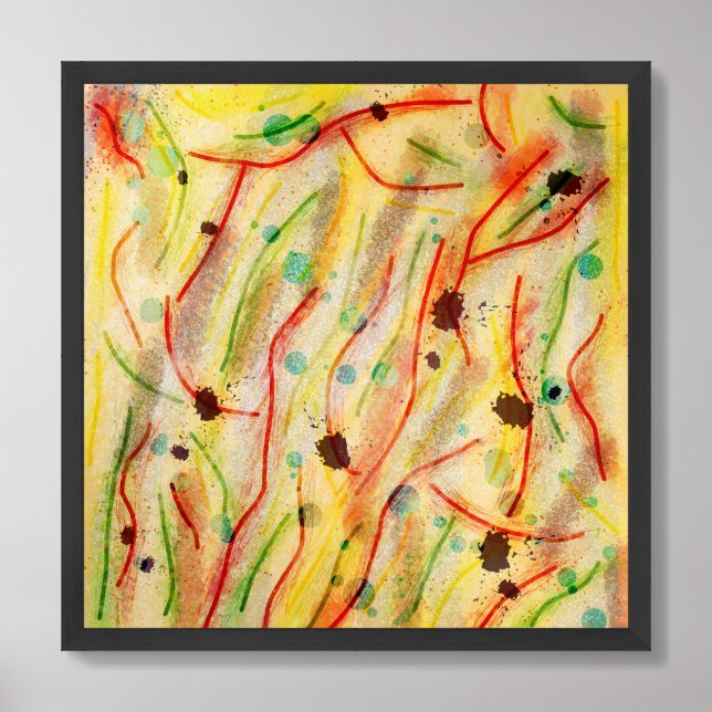 Vital Flow – Abstract Digital Poster (Framed Front)
