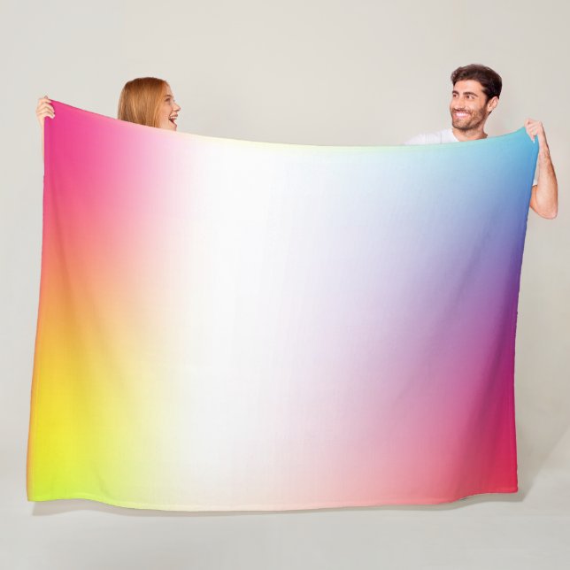 Vital, friendly gradient colors fleece blanket (In Situ)