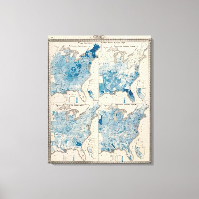 Vital statistics, United Census Canvas Print (Front)