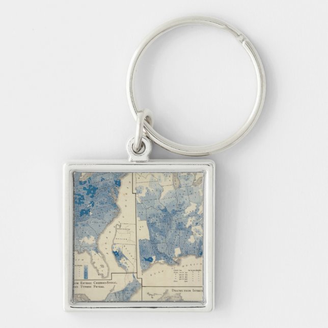 Vital statistics, United States census Keychain (Front)