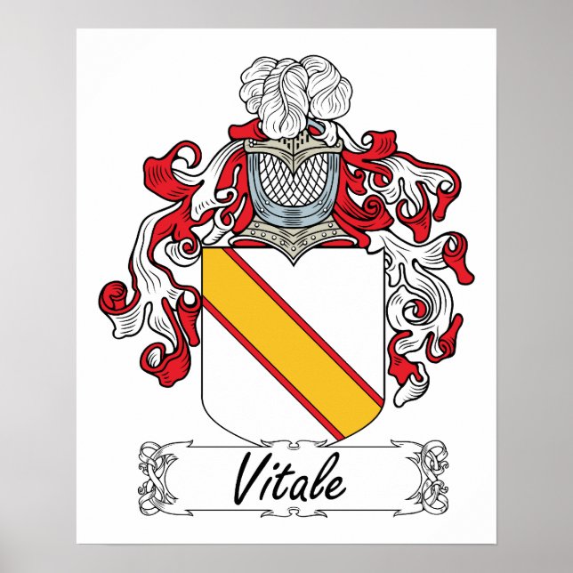 Vitale Family Crest Poster (Front)