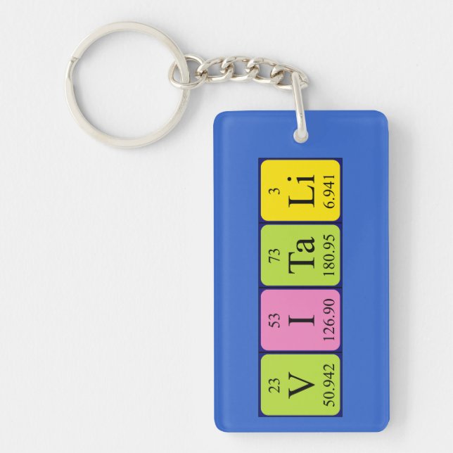 Vitali periodic table name keyring (Front)