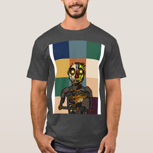 Vitalik A Robotic  in NFTs with a RobotMask Street T_Shirt