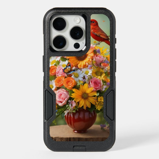Vitamin Bouquet – Flowers, Butterflies, Love, BIrd iPhone 15 Pro Case (Back)