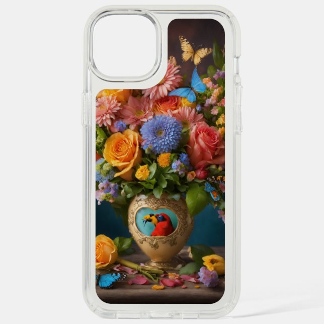 Vitamin Bouquet – Flowers, Butterflies, Love, Bird Speck iPhone Case (Front)