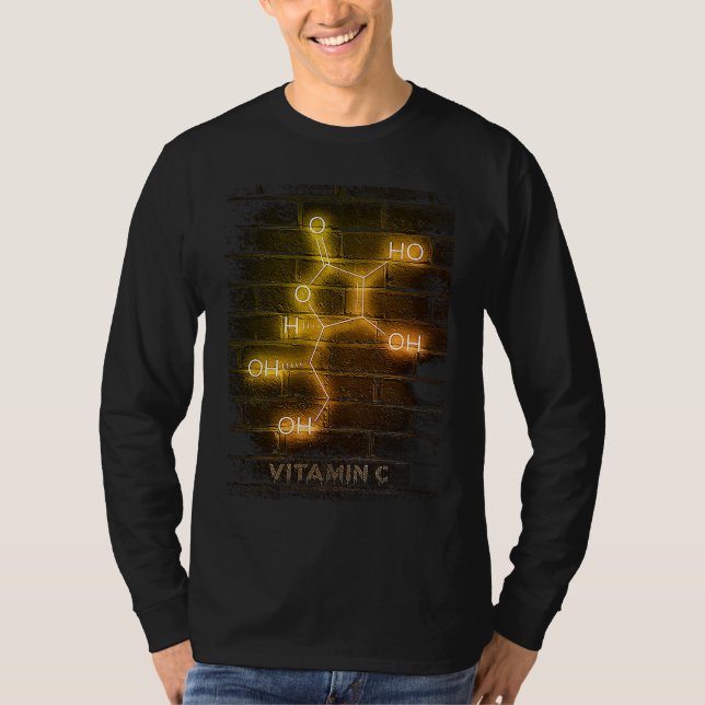 vitamin c molecule composition chemical structure T-Shirt (Front)