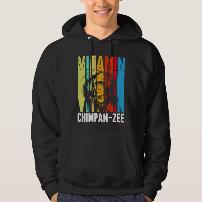 Vitamin Chimpanzee Monkey Hoodie (Front)
