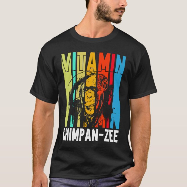 Vitamin Chimpanzee Monkey T-Shirt (Front)