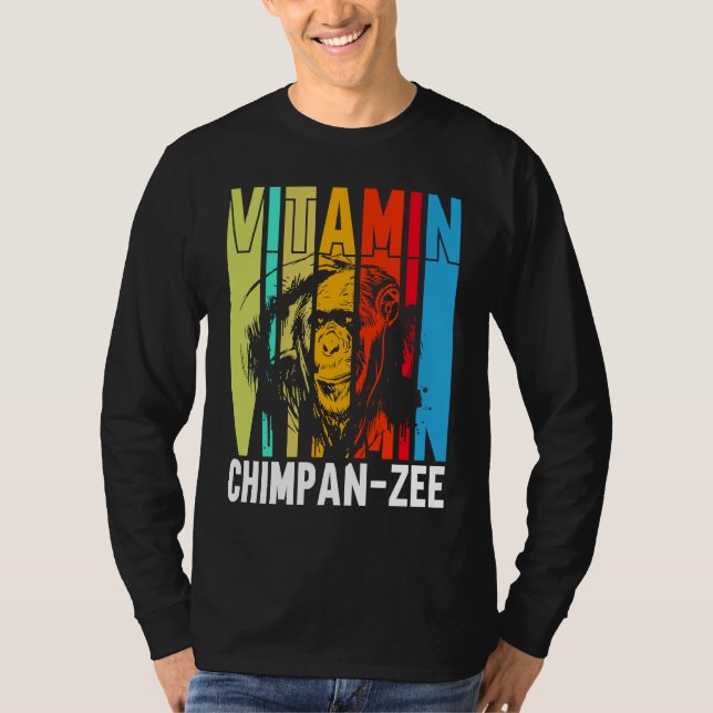 Vitamin Chimpanzee Monkey T-Shirt (Front)