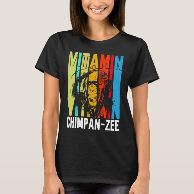 Vitamin Chimpanzee Monkey T-Shirt (Front)