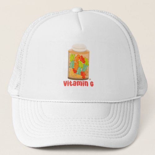 Vitamin G Meeple Board Game Cool Gummies Trucker Hat