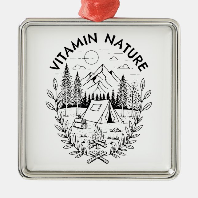 Vitamin Nature Metal Ornament (Front)