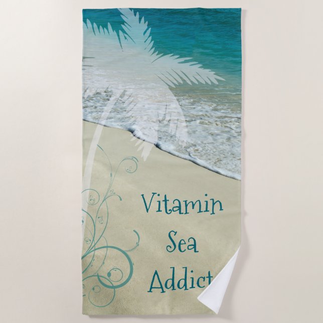 Vitamin Sea Addict Beach Towel (Front)