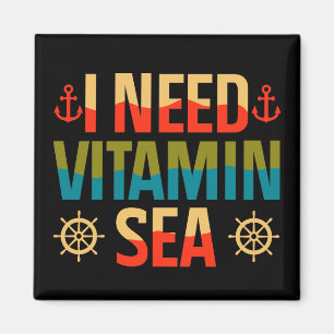 Vitamin Sea Boat Sailing Cruise Ocean Adventure  Magnet
