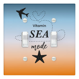 Vitamin Sea Mode Orange Summer Color Light Switch Cover