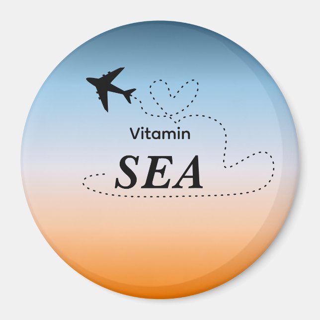 Vitamin Sea Orange Summer Color Magnet (Front)