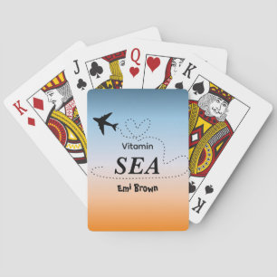 Vitamin Sea Orange Summer Color Poker Cards