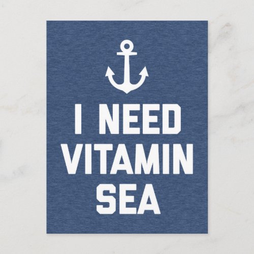 Vitamin Sea Travel Quote Postcard