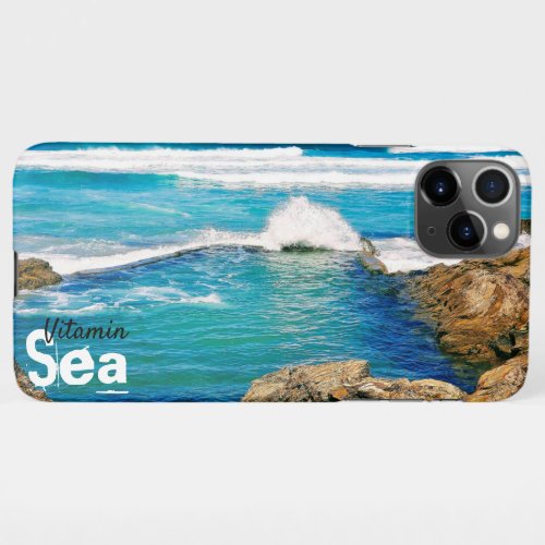 Vitamin Sea turquoise waves with splash iPhone 11Pro Max Case
