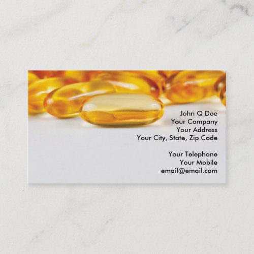 Vitamins and Health products Business Card Template
