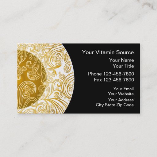 Customizable Vitamins Business Card