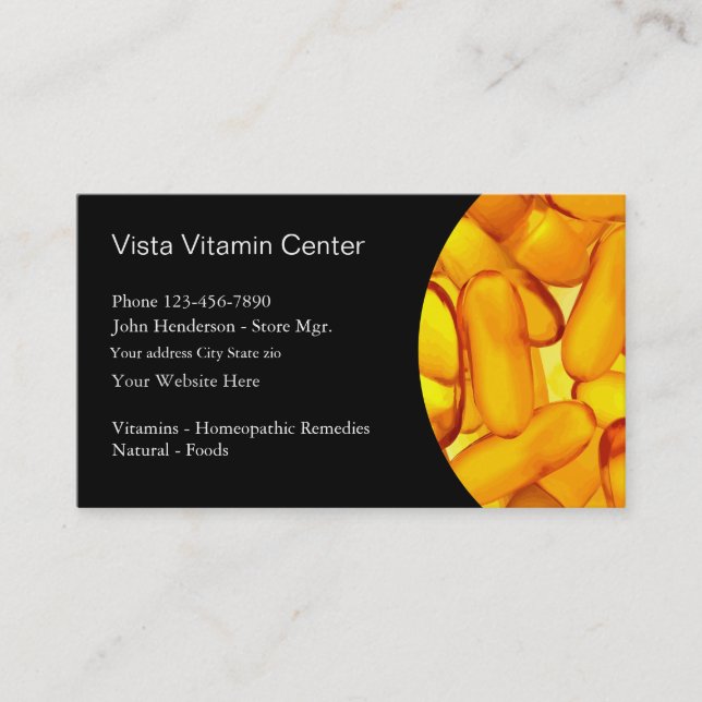 Vitamins Business Card (Front)