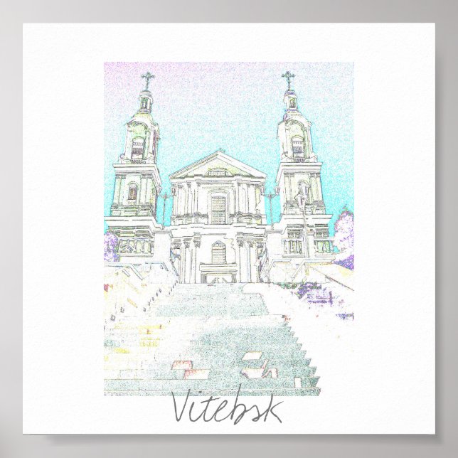 Vitebsk Belarus Church Architecture Poster (Front)
