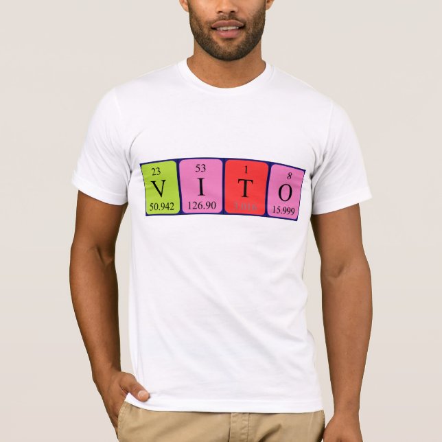 Vito periodic table name shirt (Front)