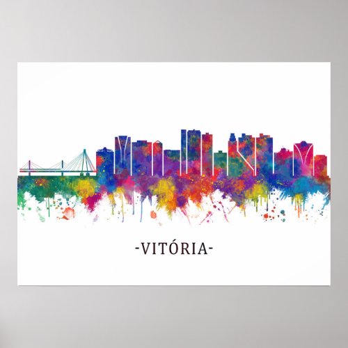 Vitoria Brazil Skyline Poster