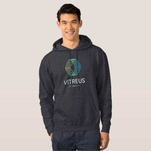 VITREUS Printed Hoodie  DARK GRAY