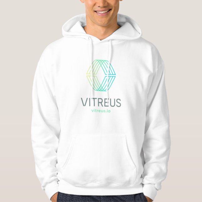 VITREUS Printed Hoodie | WHITE (Front)