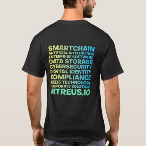 VITREUS Printed T_Shirt Front  Back  BLACK
