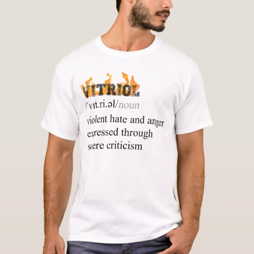 Vitriol black text large nano 23 T_Shirt