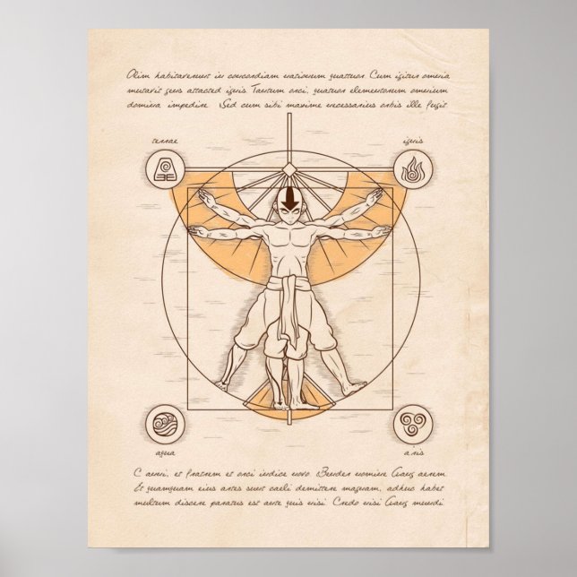 Vitruvian Aang Poster (Front)