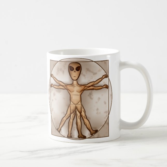 Vitruvian Alien Coffee Mug (Right)