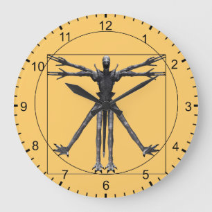 Vitruvian Alien Large Clock