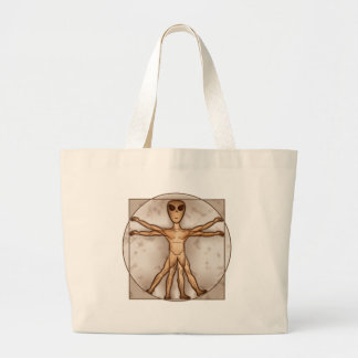 Vitruvian Alien Large Tote Bag