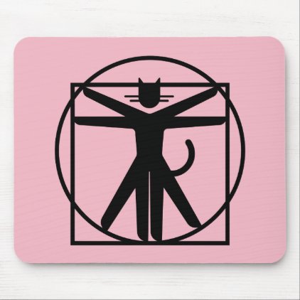 vitruvian cat mousepad