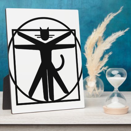 vitruvian cat plaque