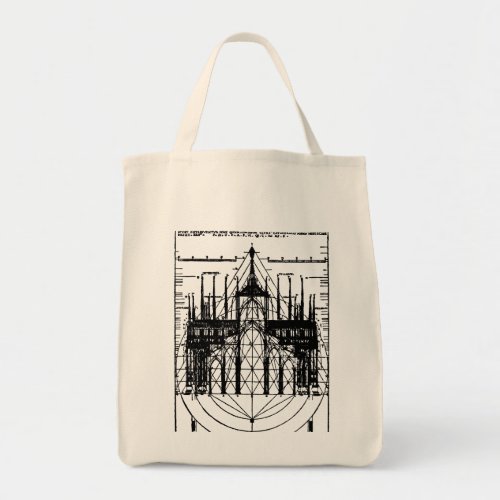 Vitruvian Cathedral of Milan 1521 Tote Bag