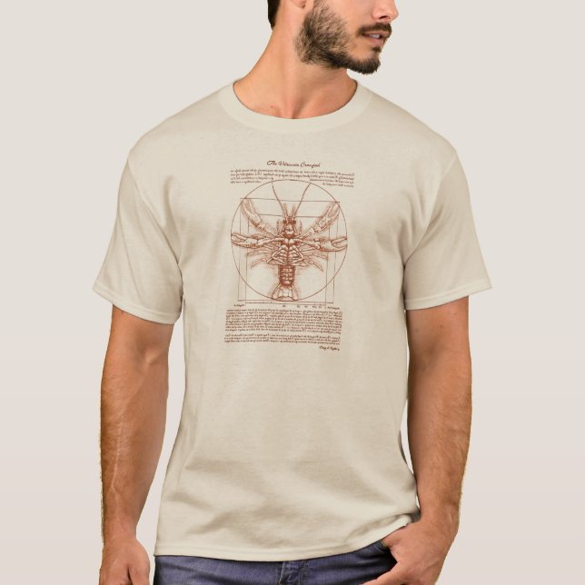 Vitruvian Crawfish Rust Color T-Shirt (Front)