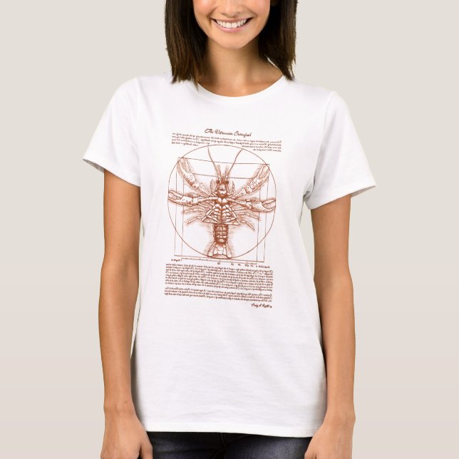 Vitruvian Crawfish Rust Color T-Shirt (Front)