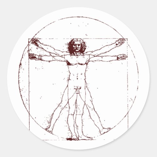 Vitruvian Man BRK Classic Round Sticker