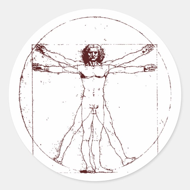 Vitruvian Man BRK Classic Round Sticker (Front)