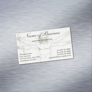 Vitruvian Man Business Card Magnet