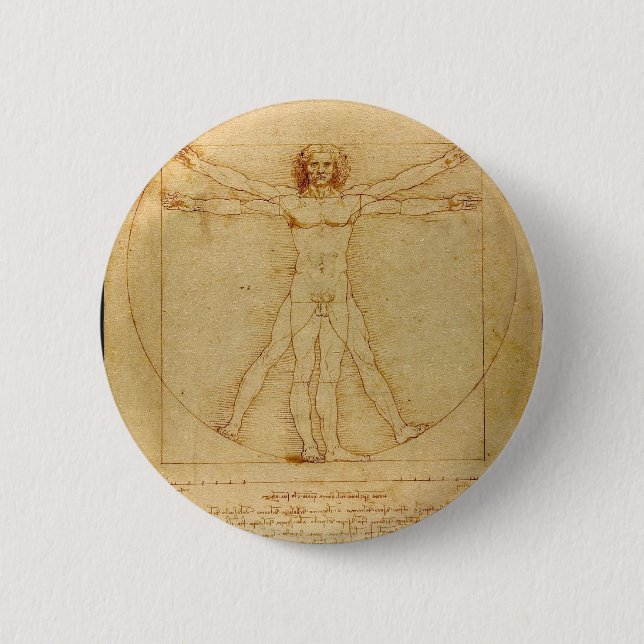 Vitruvian man. button (Front)