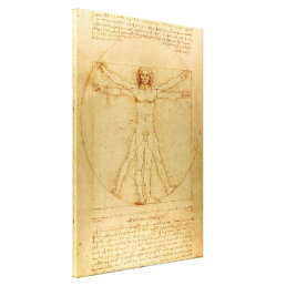 Vitruvian Man by Leonardo Da Vinci Canvas Print