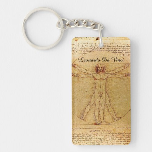 Vitruvian Man By Leonardo Da Vinci Keychain