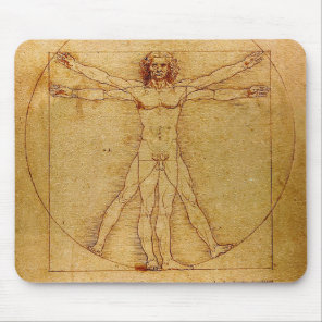 Vitruvian Man By Leonardo Da Vinci Mouse Pad